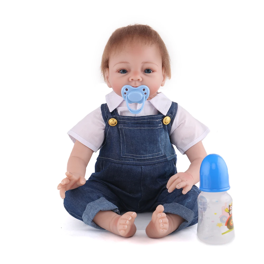 Кукла npk Reborn Baby Doll ковбойские Детские подвески брюки мохер, закрепленный с помощью корня мягкий винил 22-дюймовый реалистичный, похожий на