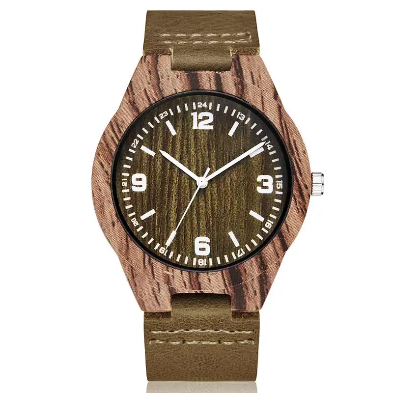 Деревянные часы Reloj Mujer для мужчин и женщин, кварцевые, имитация деревянных часов, Страус, олень, мужские наручные часы, мягкий кожаный ремешок, мужские часы Reloj