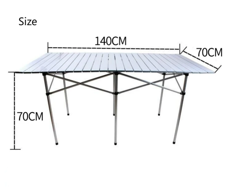 Удлиненный Открытый Складной Настольный светильник, портативный обеденный стол для пикника, простой стол/барбекю/Кемпинг, многофункциональный стол, устойчивый металлический каркас