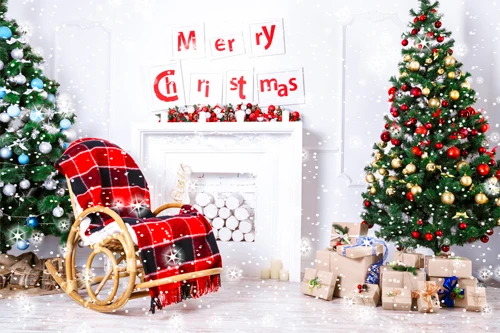 

HUAYI Christmas Background Art Fabric Newborn Backdrop children Photography Props photo background tree XT-4755