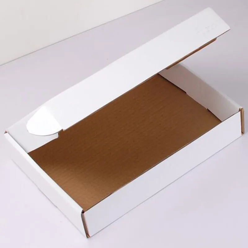 Newly 25*20*7cm Cardboard Paper Package 10pcs/lot Gift White Paper Boxes Business Delivery Mailing Box PP780