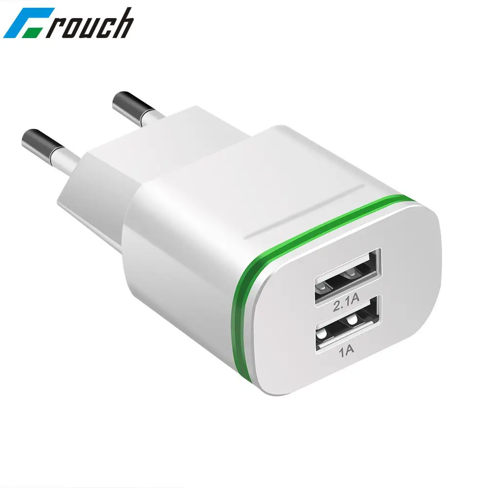 Сетевое зарядное устройство с двумя USB портами для телефонов Huawei Samsung Xiaomi iphone 7|dual