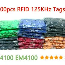 8 цветов 100 шт./лот 125 кГц RFID Метка близость Брелоки Кольцо контроля доступа карты для контроля доступа посещаемость времени