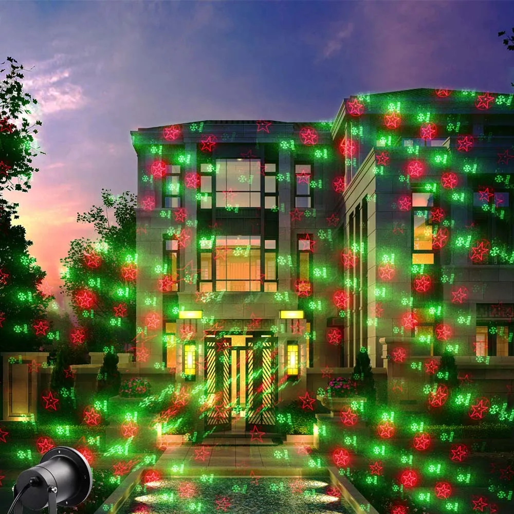 laser christmas lights Laser Spotlight Waterproof Christmas Lights Outdoor Laser Projector Decorations For Home yard party