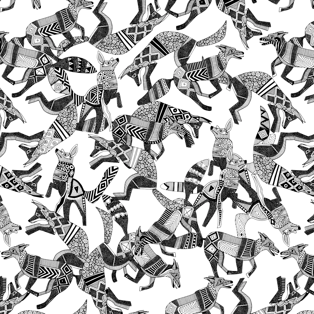 woodland fox party (Variant 1) Poster Print by Sharon Turner (12 x 6)
