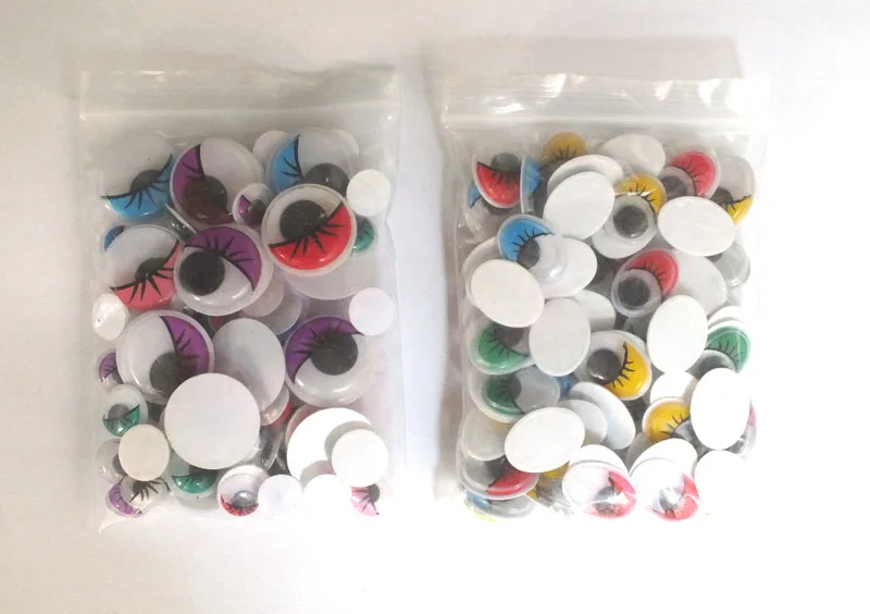 200pcs/pack Dolls Eye With Eyelashes Googly Safety Eye For Toys Used For DIY Scrapbooking Crafts