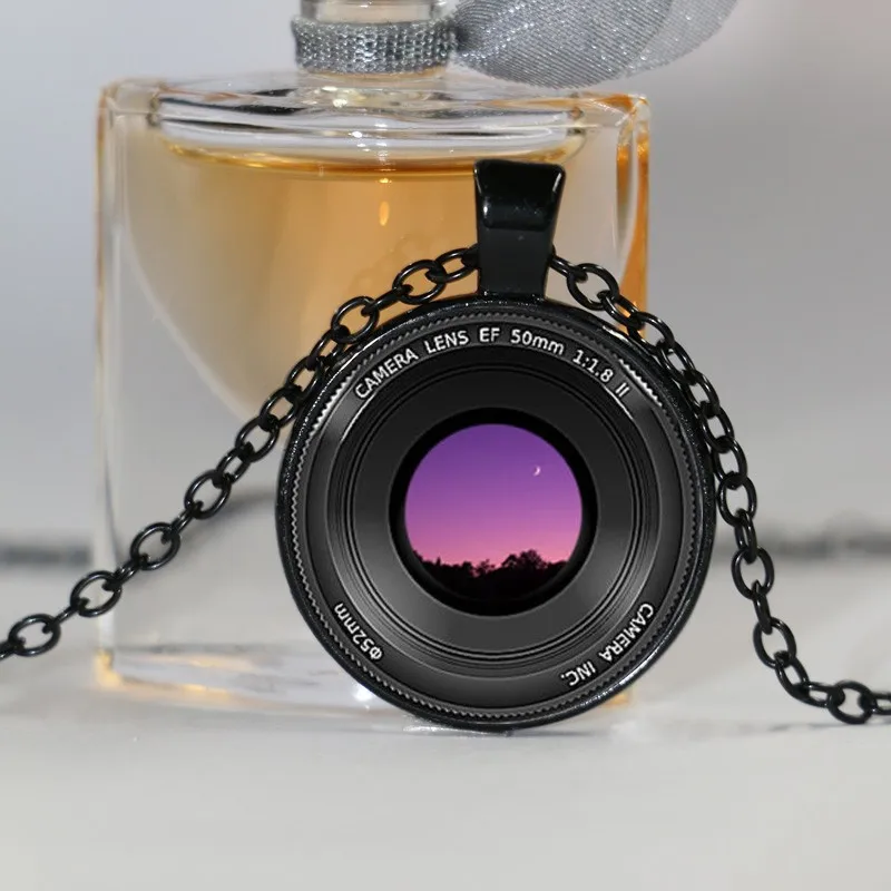 Пользовательские кулон в виде камеры Кулон в виде объектива Камера Цепочки и ожерелья ювелирных изделий