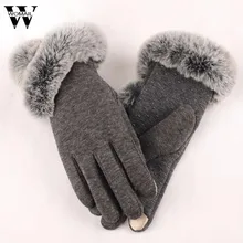 Модные женские Теплые наручные перчатки из искусственного меха для зимы, женские перчатки Guantes para hombres, Прямая поставка