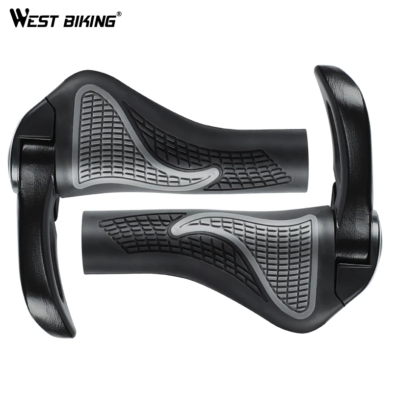 West Biking Bicycle Grips Alloy Rubber Lockable Cycling Handle Mountain