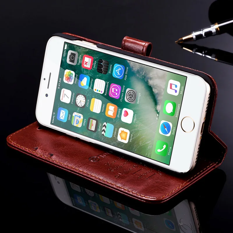 Чехол TOMKAS для iPhone 7 8 Plus из искусственной кожи стильный кошелек с подставкой
