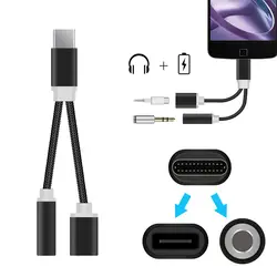 2019 оптовая продажа Прочный USB-C кабель Тип usb C до 3,5 мм гнездо для подключения наушников кабель, адаптер для зарядки аксессуары для