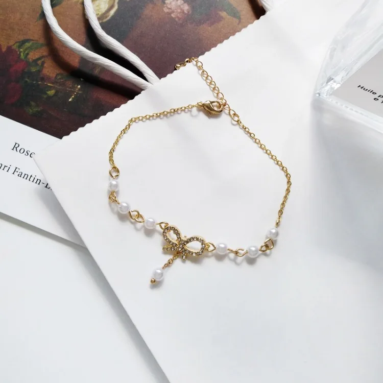

Zircon Pearl Bracelet 2019 New Bow-knot Fashion Jewelry Elegant Accessory For Women Wholesale