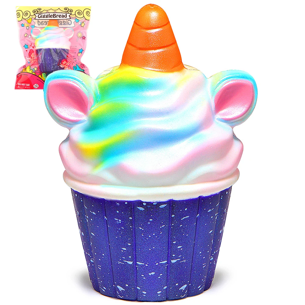 Единорог мягкими Jumbo красочные мороженое кекс Squishies крем Ароматические замедлить рост Squeeze Toy оригинальный посылка