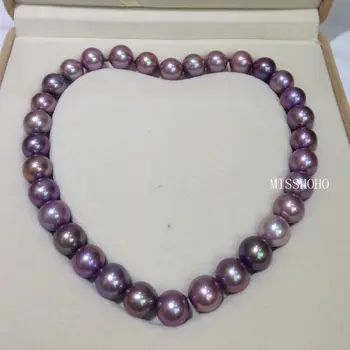 

amazing natural 12-13mm south seas lavender pearl necklace clasp (9.13)
