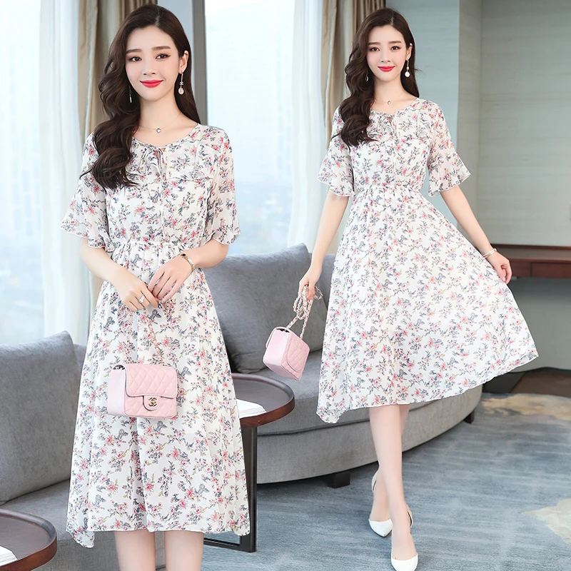 Summer Print Floral Party Long Women Dress Ruffle Elegant Lady Vacation Mesh Maxi Vintage Classic Chiffon Vestido New Arrivals Summer Print Floral Party Long Women Dress Ruffle Elegant Lady Vacation Mesh Maxi Vintage Classic Chiffon Vestido New Arrivals