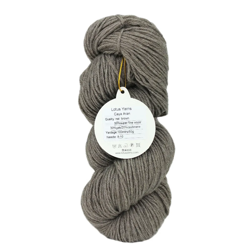 6*50g hank Yak Cashmere Blended Yarn Handknitting yarn Color Nat Brownhandknitting yarnblended
