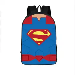 Горячая Распродажа супер герой школьные рюкзаки Супермен Бэтмен сумка для вспышки 16 дюймов детские школьные сумки для мальчиков сумка для