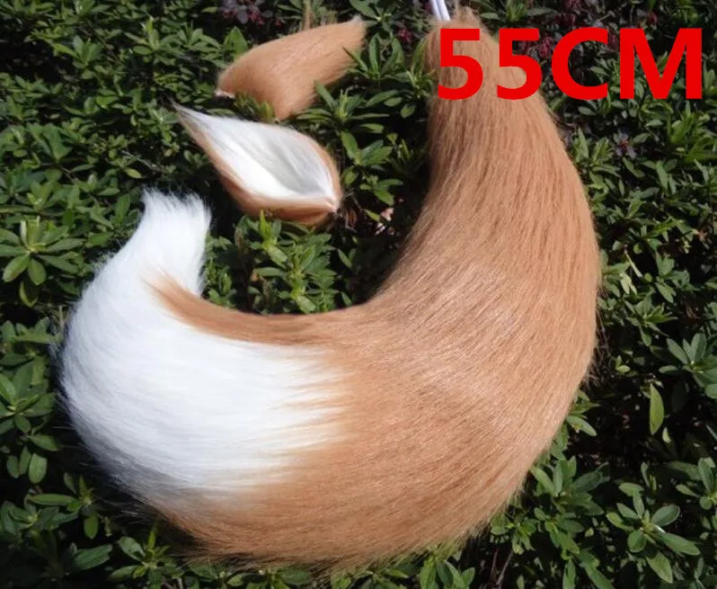 Аниме Spice and Wolf Holo Fox Kamisama Kiss Kamisama Hajimemashita уши хвост косплей реквизит - Цвет: Brown 55cm