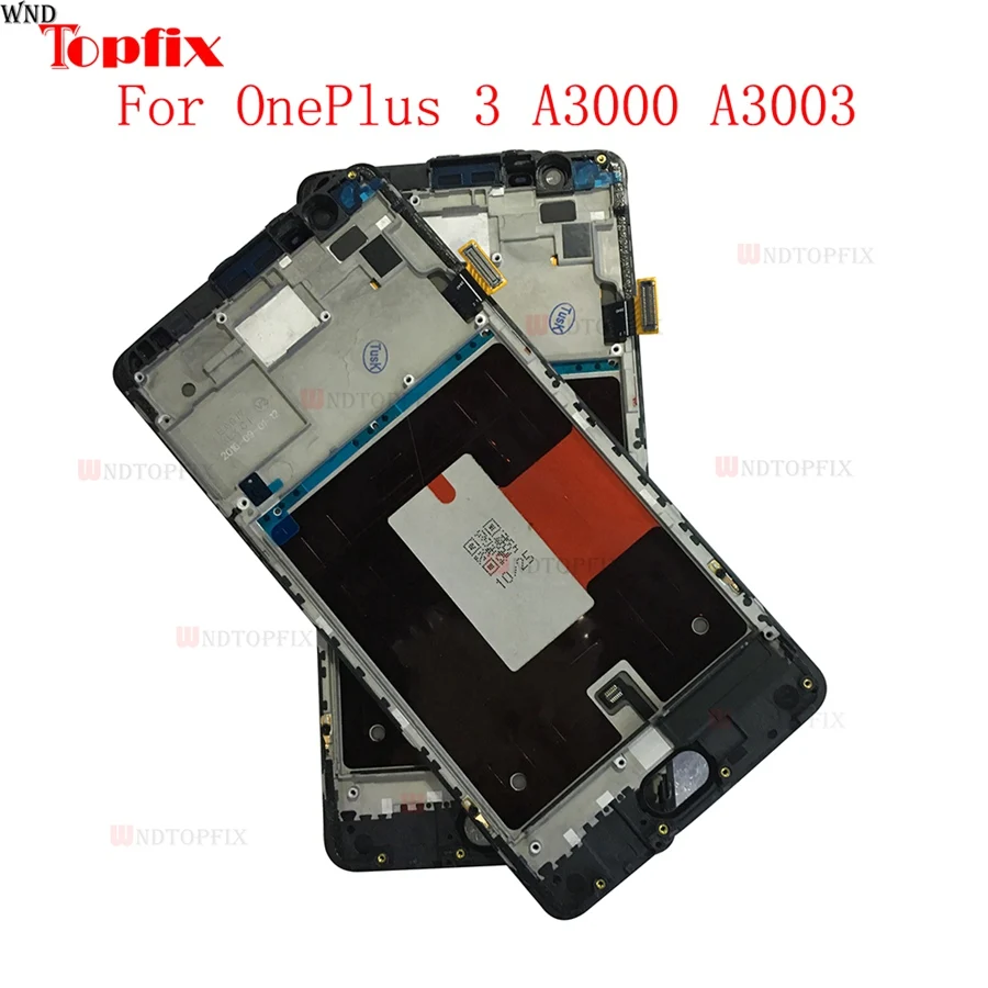5.5Inch LCD For Oneplus 3T A3000 A3003 Tested LCD Display Touch Screen Digitizer Assembly With Frame Replacement For OnePlus 3 (6)