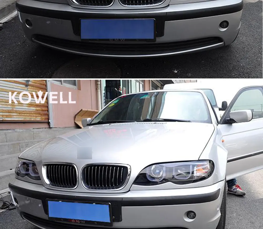 KOWELL автомобильный Стайлинг для E46 318 320 325 330 фары 2001-2004 E46 светодиодный фары DRL Биксеноновые линзы Высокий Низкий луч парковка HID