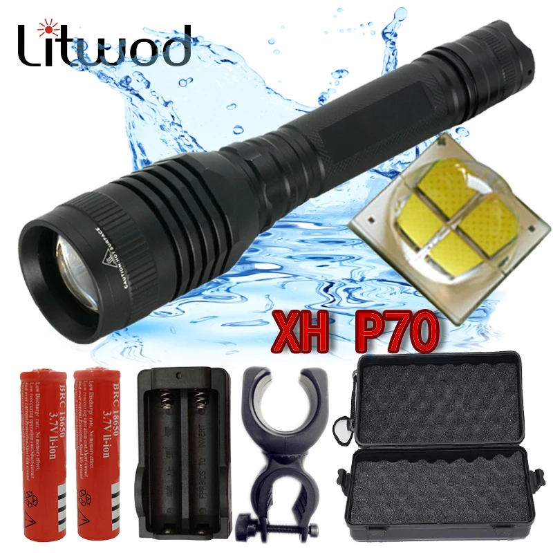 Litwod Z20 P73 CREE XHP70 чип 8000 лм конвой Лен лампа Мощный тактический светодиодный светильник-вспышка XHP50 светильник-вспышка фонарь с зумом