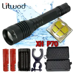 Litwod Z20 P73 оригинальный CREE XHP70 чип 42920lm конвой len лампы Мощный тактический светодио дный фонарик XHP50 вспышка света увеличить Фонари