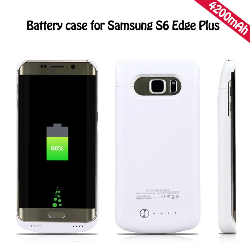 Luxmo 4200 mAH external battery case for Samsung S6 edge plus portable power bank cover rechargeable battery case129-8001 (6)