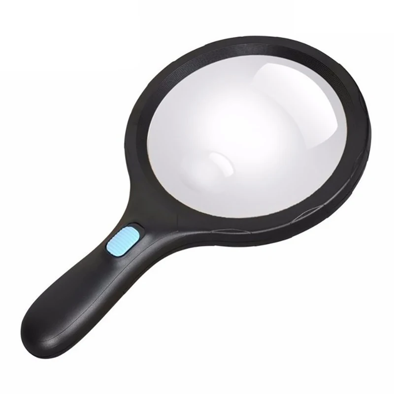 

Led Scrub Non-Slip Handle Expanding Mirror Large Mirror Hd Reading Magnifier Large Lens Handheld Magnifier Illumination Magnif