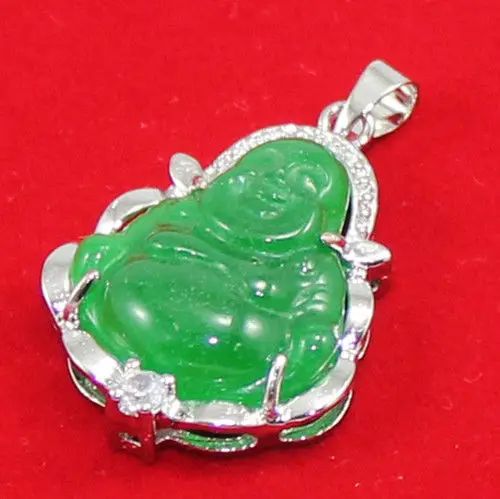 Подвеска с кристаллом Будды Lucky Green Jades + бесплатная цепь | Украшения и аксессуары