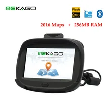 Motorcycle Navigation 4 3 inch 256MB RAM Motorcycle Bicycle GPS Waterproof IPX7 8GB Internal Bluetooth Free