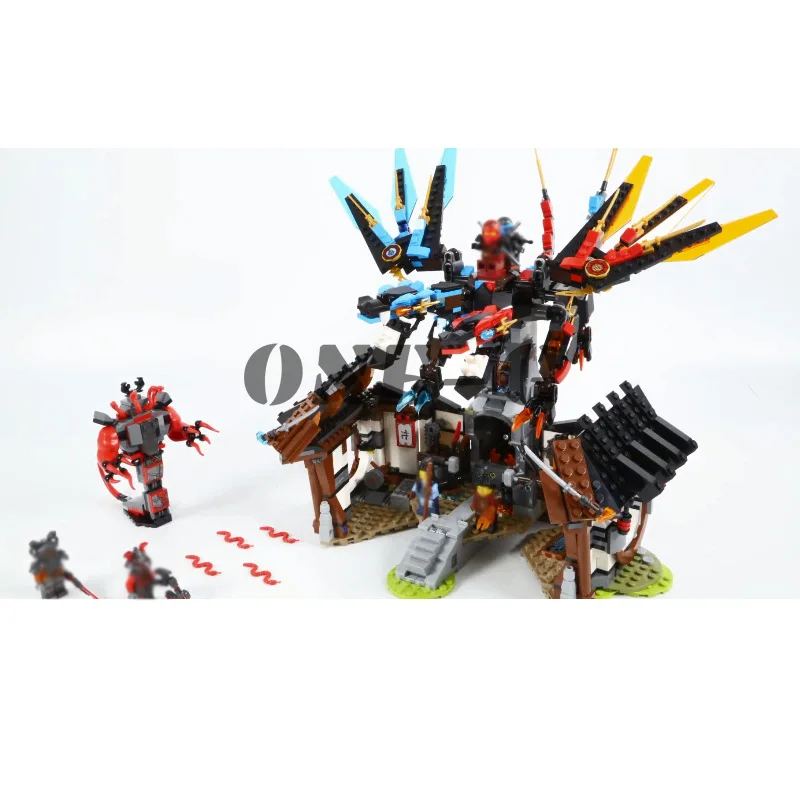 Совместимость с legoinglys ninjago 70627 строительные блоки 10584 кирпичи Дракон Forge
