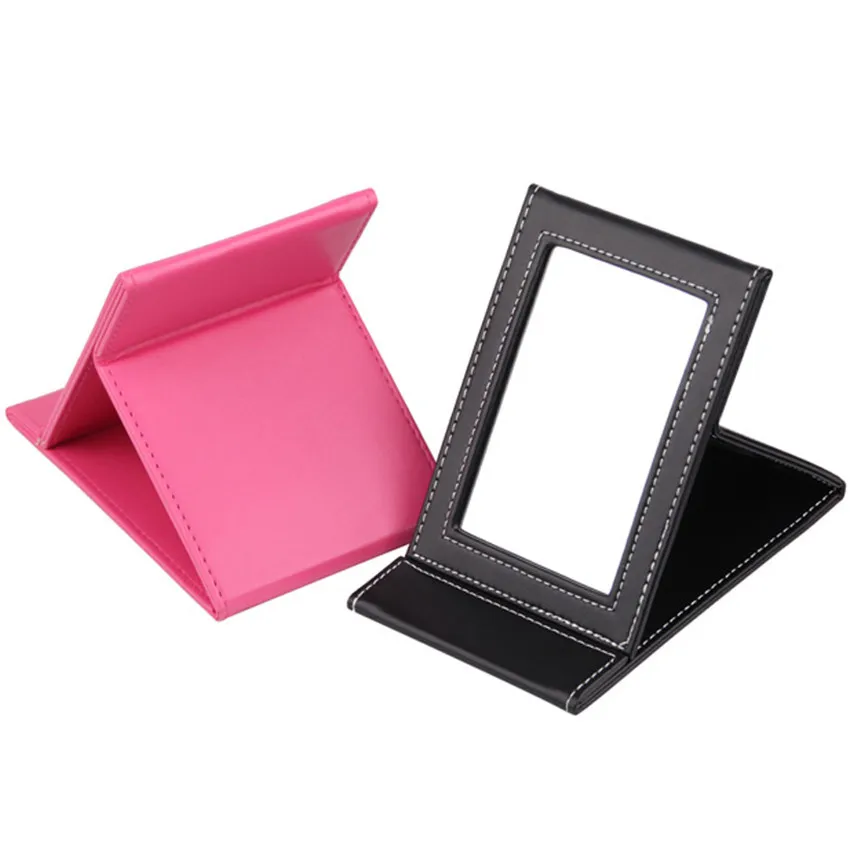 SAIANTTH beauty, для женщин, необходимое, новое зеркало для макияжа, розовый, черный, прямоугольный, складной, портативный, косметический инструмент, 17*11 см, espelho, макияж
