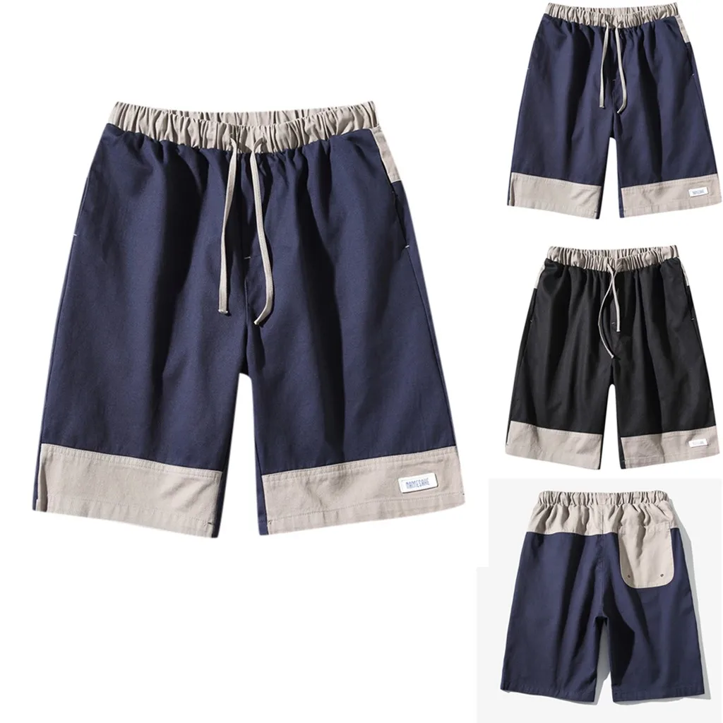 Shorts Men Pocket Casual Solid Color Straight Slim Fit Trousers Jeans Spodenki Short Homme Pantalones Cortos Shorts Korte Broek