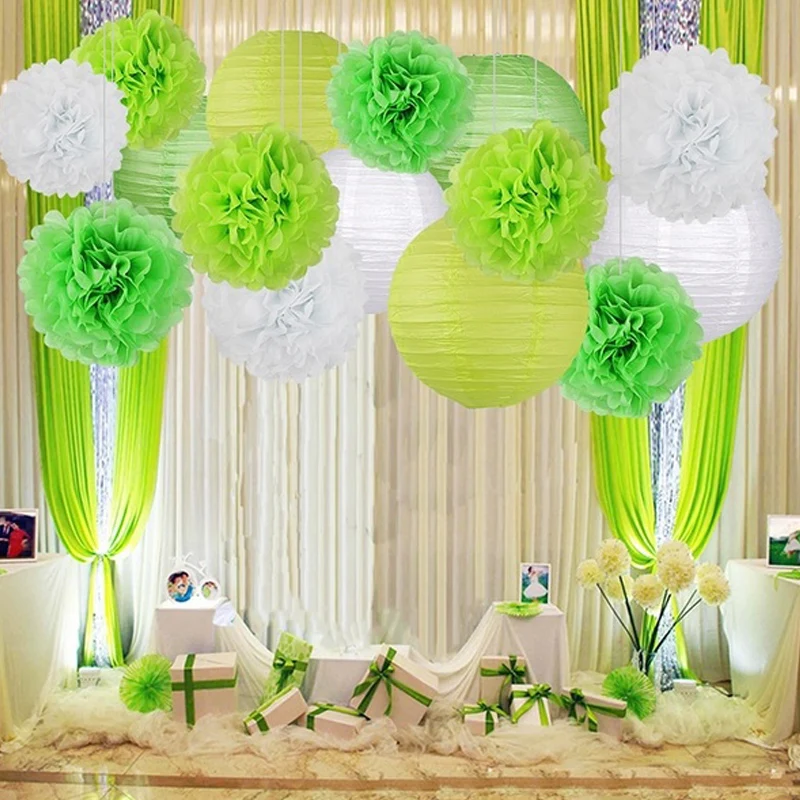 

15Pcs/Set Honeycomb Balls Paper Flower Balls Festivous Beautiful Good Luck Birthday Paper Lanterns for Ornaments Drop Shipping