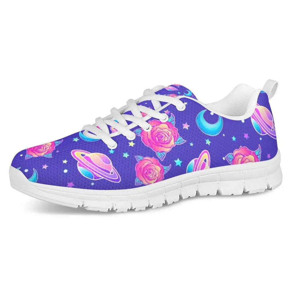 

FORUDESIGNS Womens Fashion Sneakers Cool Breathable Cartoon Animal Pattern Running Sports Shoes Lace-up Outdoor Walking Shoes
