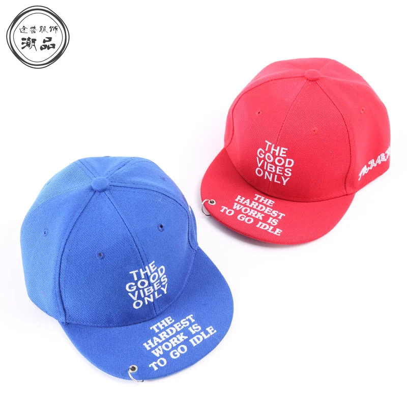 

Fashion Korea Style Kid Snapback Embroidered Letter THE GOOD Vibes ONLY Baseball Cap hip hop cap Visor hats for Boys Girls Child