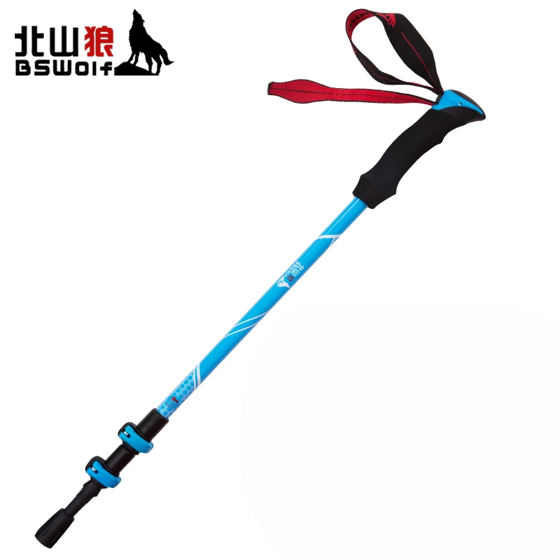 BSWolf Outdoor Walking Stick Telescopic Aluminum Alloy Hiking Stick