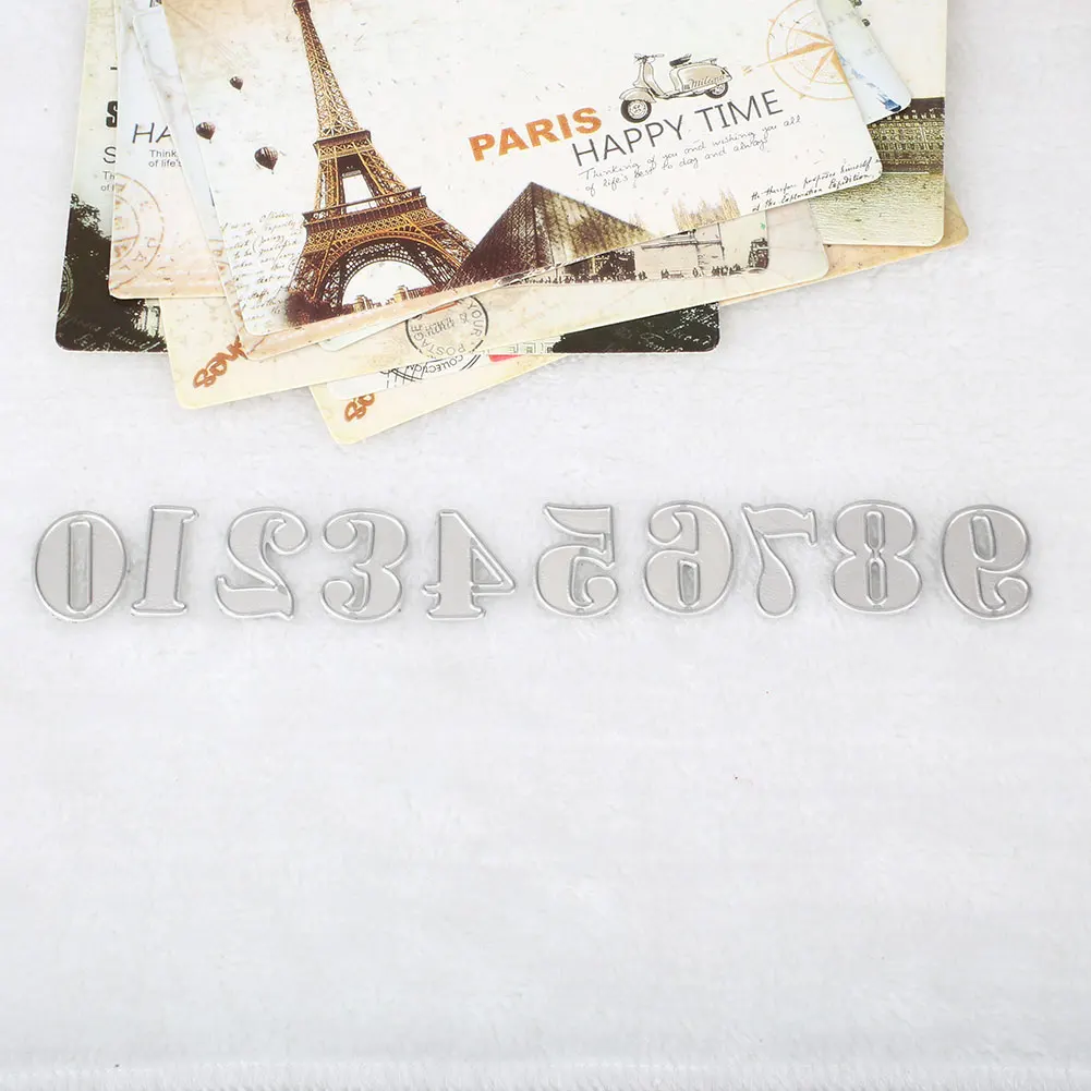 

10pcs Number Designed Metal Cutting Die Hand Craft Scrapbooking Card Diary