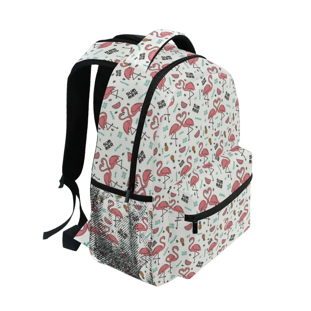 ALAZA Lovely Flamingo Backpack Travel Bag Fashion Women Girls Designer Student Bag Laptop Bags Big Capacity Backpack