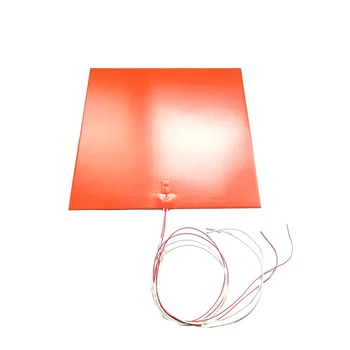 

375*375mm 110V 600W Silicone Heat Bed for 3d printer adhesive 1 side 100k thermistor 1000mm lead wire out from middle of 1 side