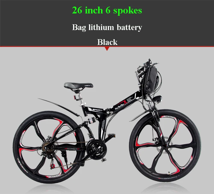 Cheap LOVELION 26 Inch Folding Electric Bike Mountain 48 V Lithium Battery 21 Speed Variable Speed Bicycle Cycling Lcd Smart Ebike 26