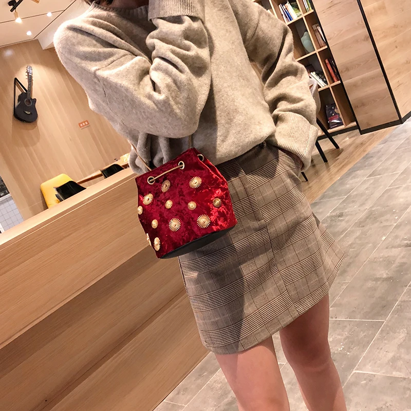  Luxury Handbags Women Bags Designer Shoulder Bags Velvet Messenger Bag Chain Small Crossbody Bags F