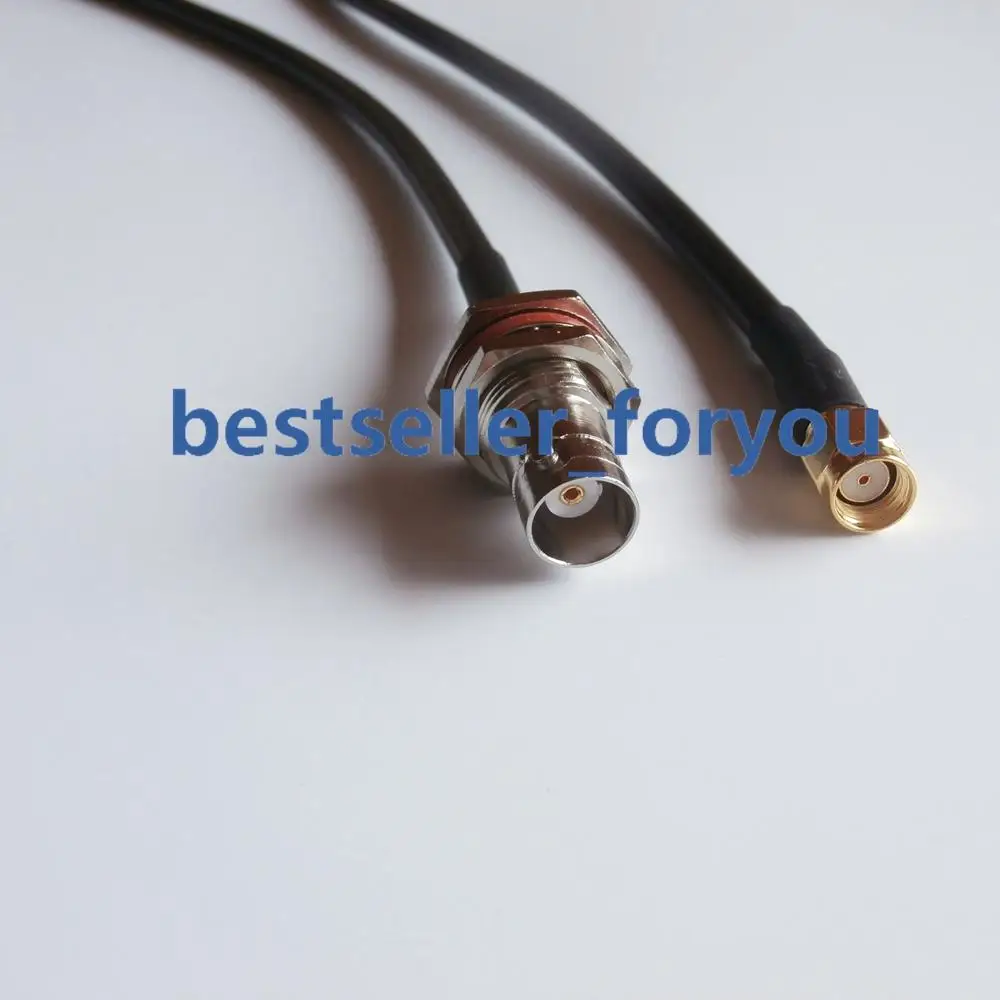 RPSMA male к BNC female nut RF coax кабель адаптер RG58 для BaoFeng 100 см|Соединители| |