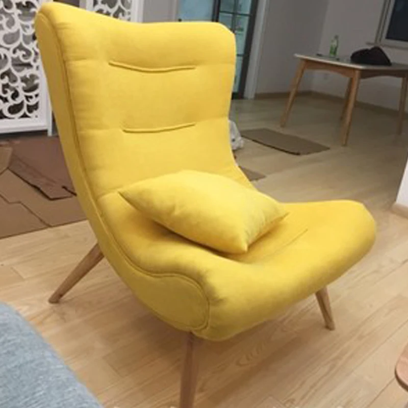 Луи моды гостиной диваны современный простой нордическая Улитка стул отдыха ленивый ткань твердой древесины мебель - Цвет: S20A