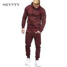 Новинка, Мужская Осенняя толстовка с капюшоном, спортивный костюм, комплект, Мужская плиссированная толстовка на молнии, спортивные костюмы, уличные куртки, комплекты, M-3XL