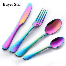 Luxury Cutlery 24Pcs Flatware Sets Stainless Steel Restaurant font b Kitchen b font Wedding Dinner Beautiful