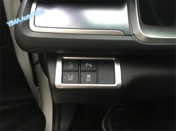 

Lapetus Auto Styling Fit For Honda Civic 2016 - 2020 ABS Front Headlight Lamp Switch Button Frame Cover Decoration Trim 1 pcs