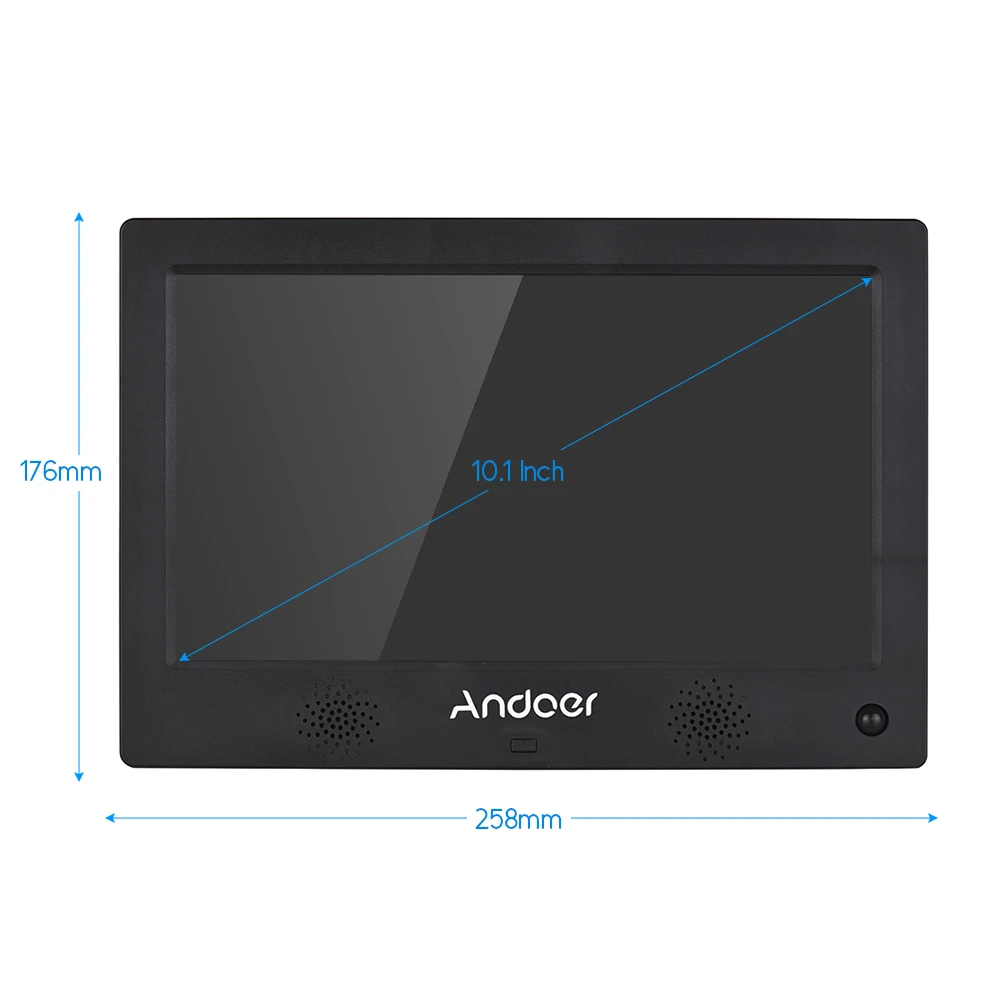 Andoer 10,1 дюймов цифровая фоторамка светодиодный экран цифровой альбом Высокое разрешение двойной фронтальный стерео динамик с пультом дистанционного управления