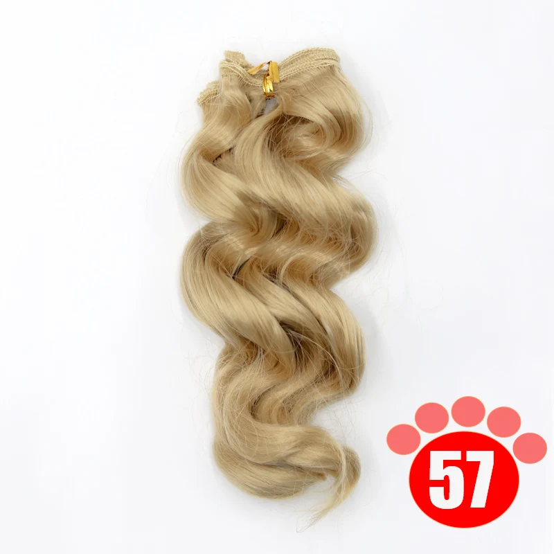 Msiredoll bjd wig Accessories 1piece 15*100CM doll hair for 1/3 1/4 1/6 1/12  Curly doll hair bjd wig diy Free shipping 12