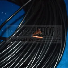 Выход 100 метров/рулон ПВХ черного цвета медь электрическая подвесная Проводная лампа Настенный Светильник Настольный кабель для лампы 2X0,75 мм DIY освещение